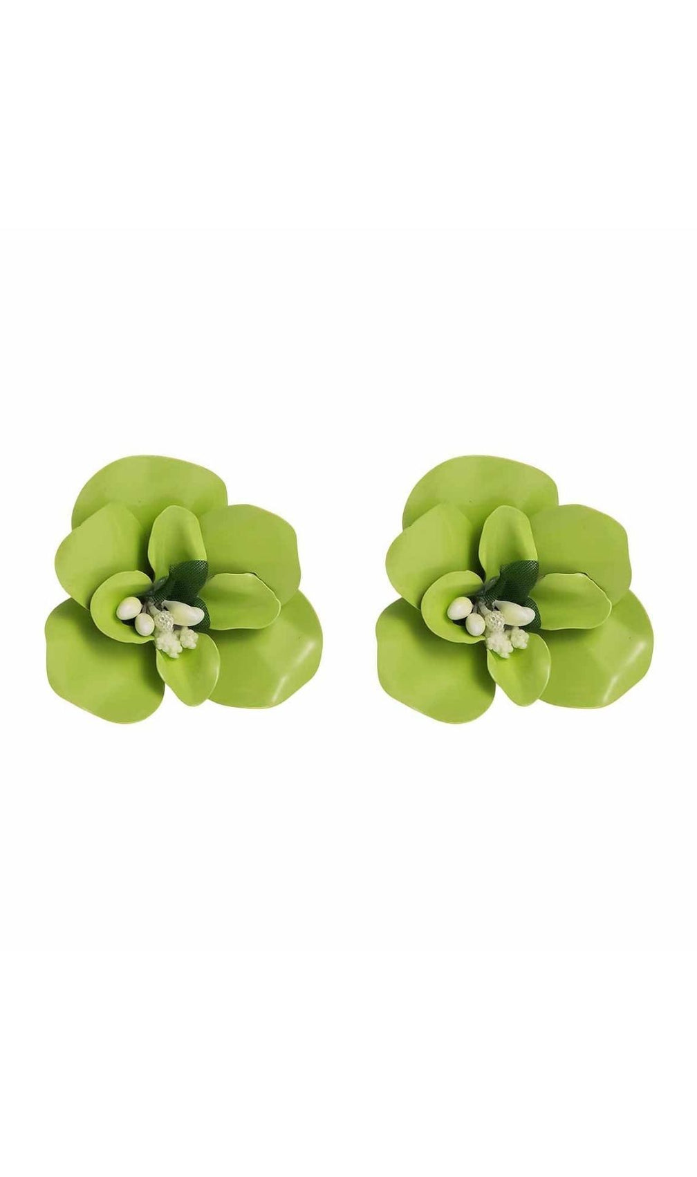 Jovia White Flower Statement Earrings | Elegant Floral Chic for Women
