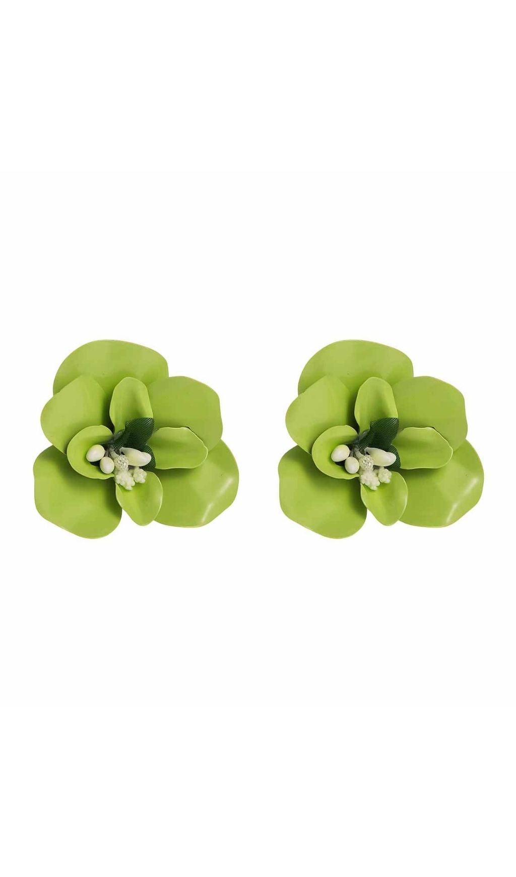 Jovia White Flower Statement Earrings | Elegant Floral Chic for Women