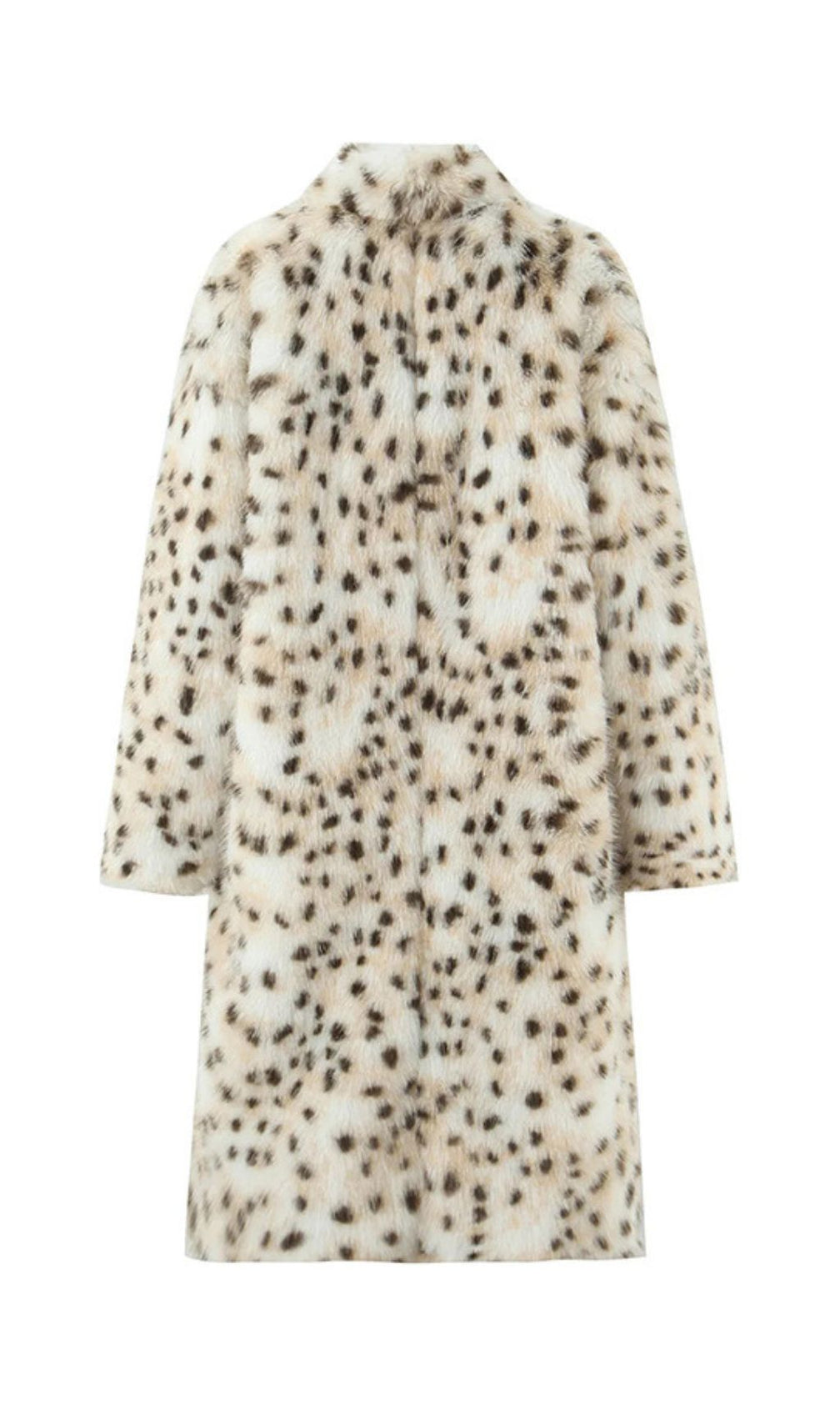 Inti Luxe Snow Leopard Faux Fur Coat - Plush & Chic Women's Outerwear