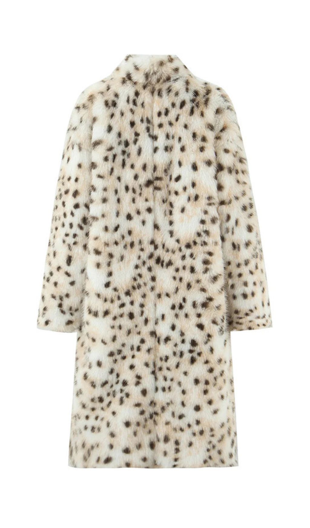 Inti Luxe Snow Leopard Faux Fur Coat - Plush & Chic Women's Outerwear