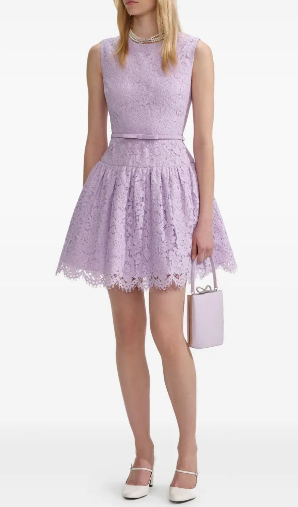 Katja Elegant Lavender Lace Mini Dress - Sleeveless Cocktail & Party Style