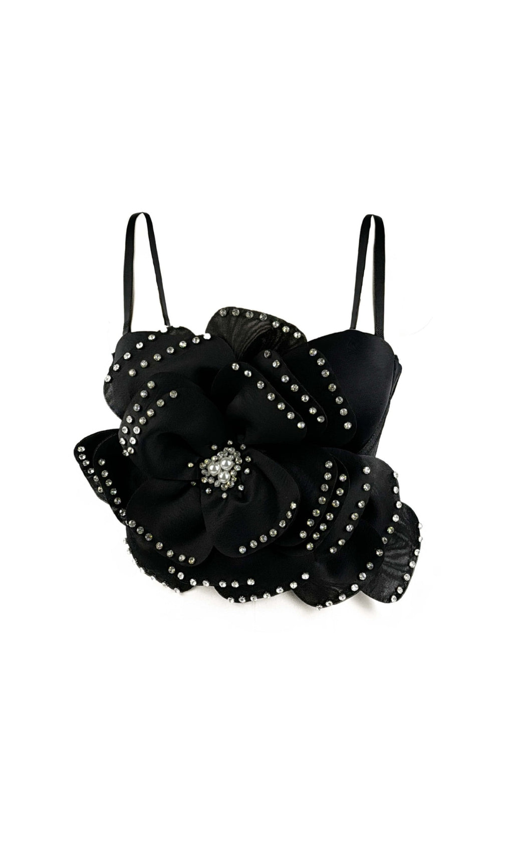 Clara Flower Rhinestone Top