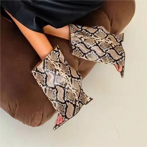 Kate Python Print Open-Toe Ankle Boots | Exclusive Pre-Order