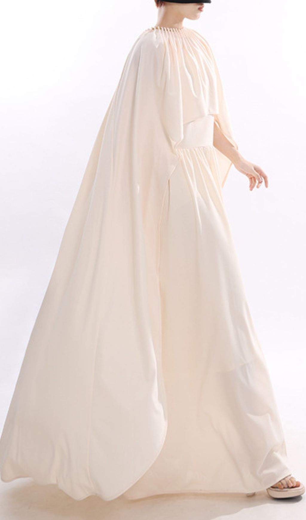 Batzion Dramatic Cape Dress Set | Elegant Maxi Gown for Special Occasions
