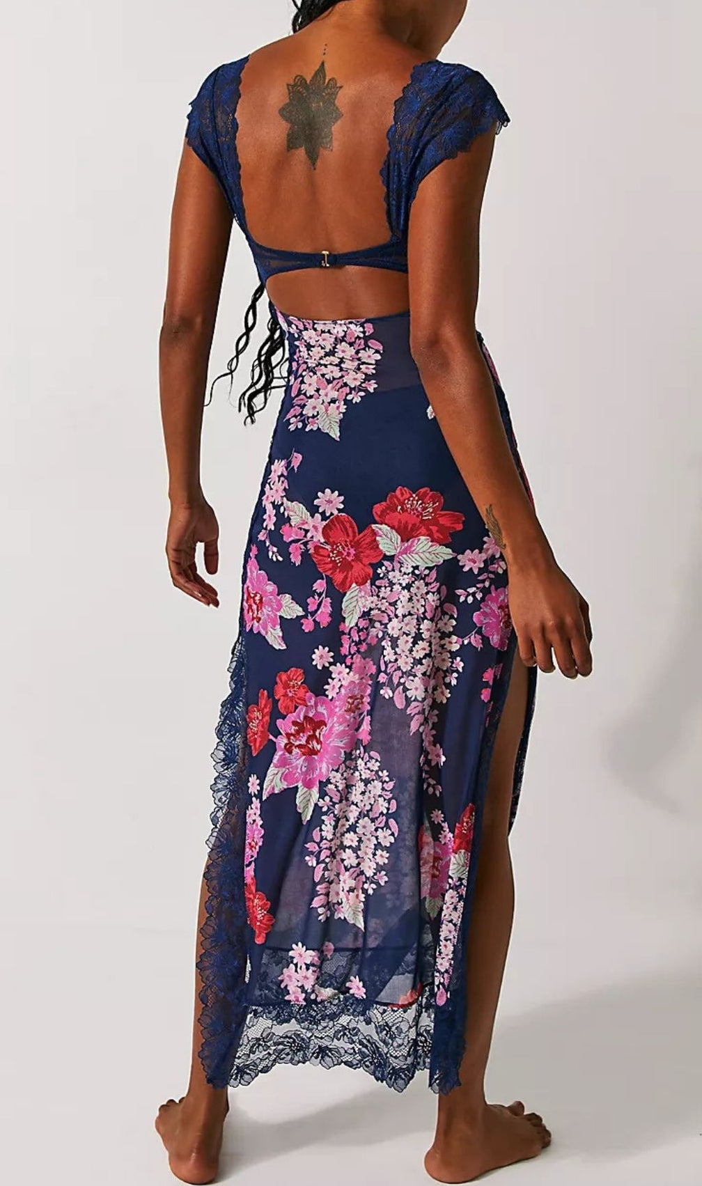 Ladee Lace Floral Midi Dress