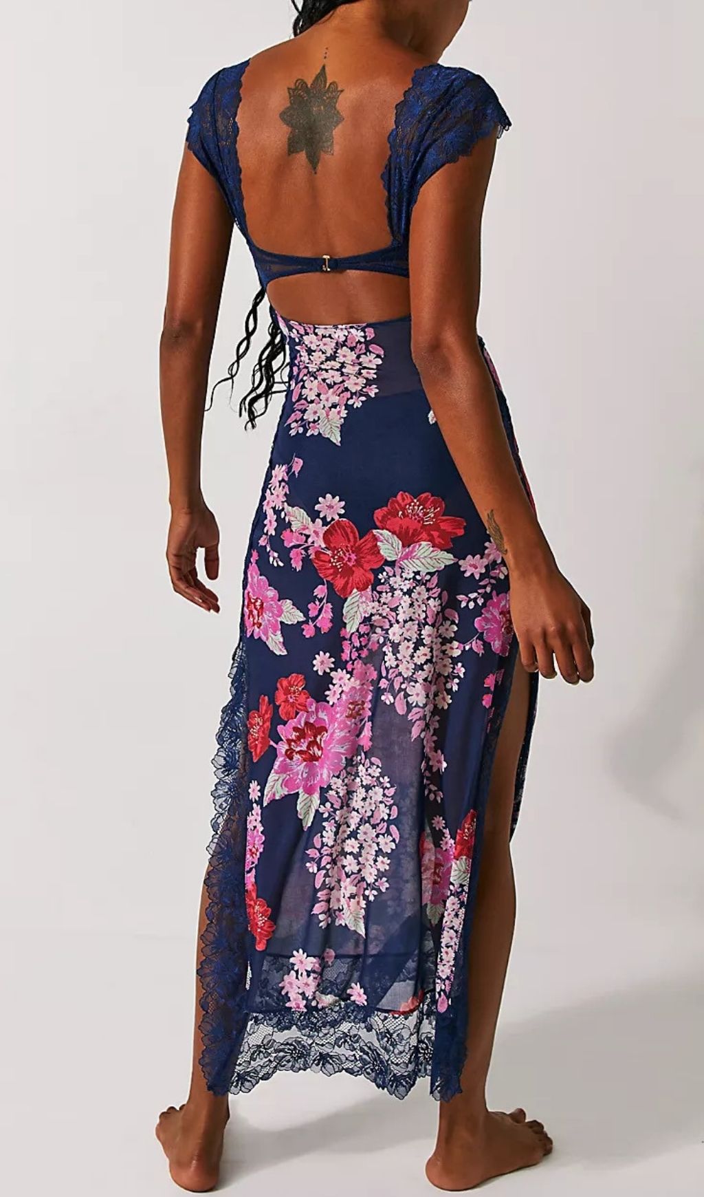 Ladee Lace Floral Midi Dress