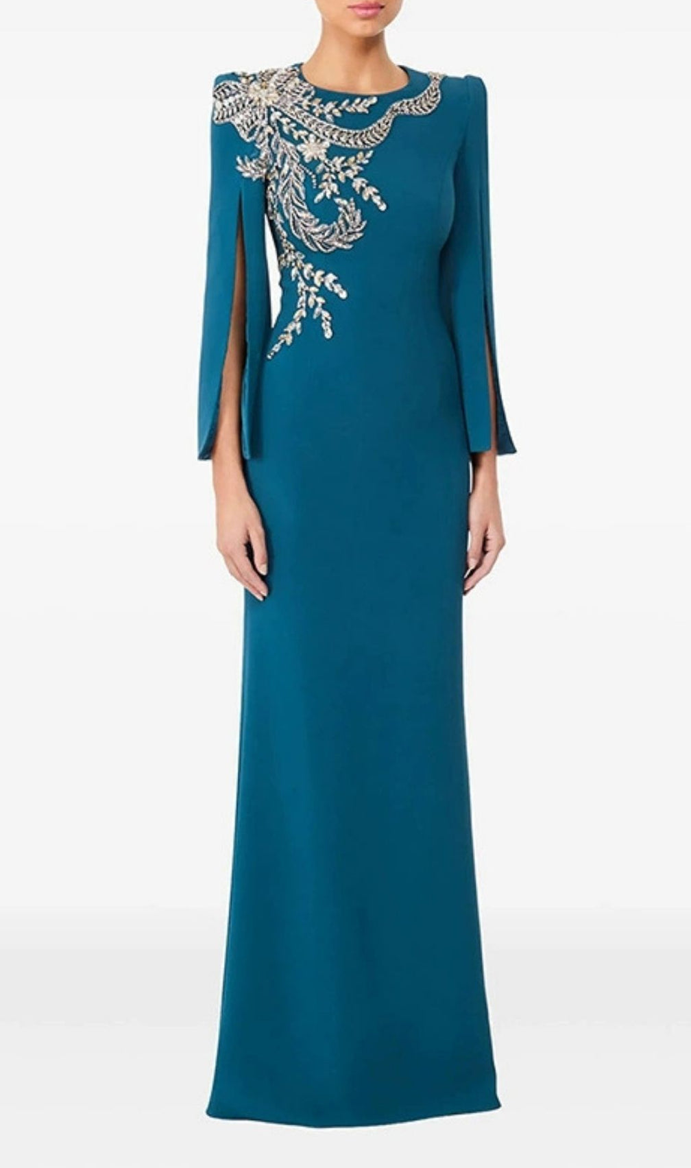 Kreeli Diamante Long Sleeve Maxi Dress