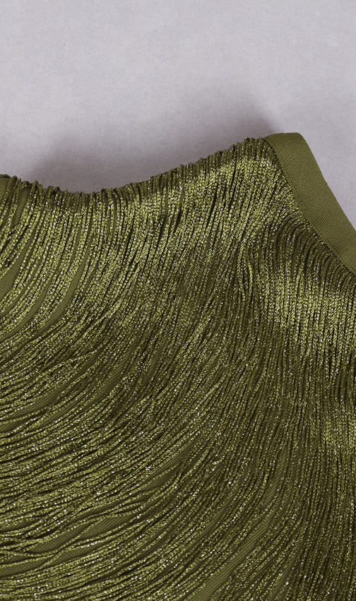 Horatia Tassel Two-Piece Set | Elegant Textured Satin Ensemble