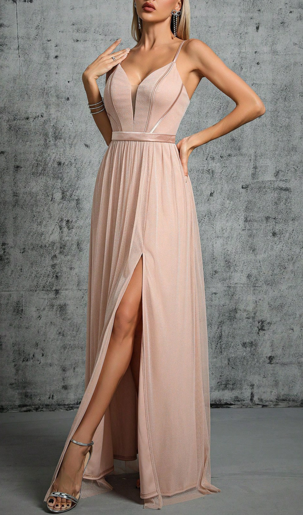 Genoa Strappy V-Neck Maxi Dress