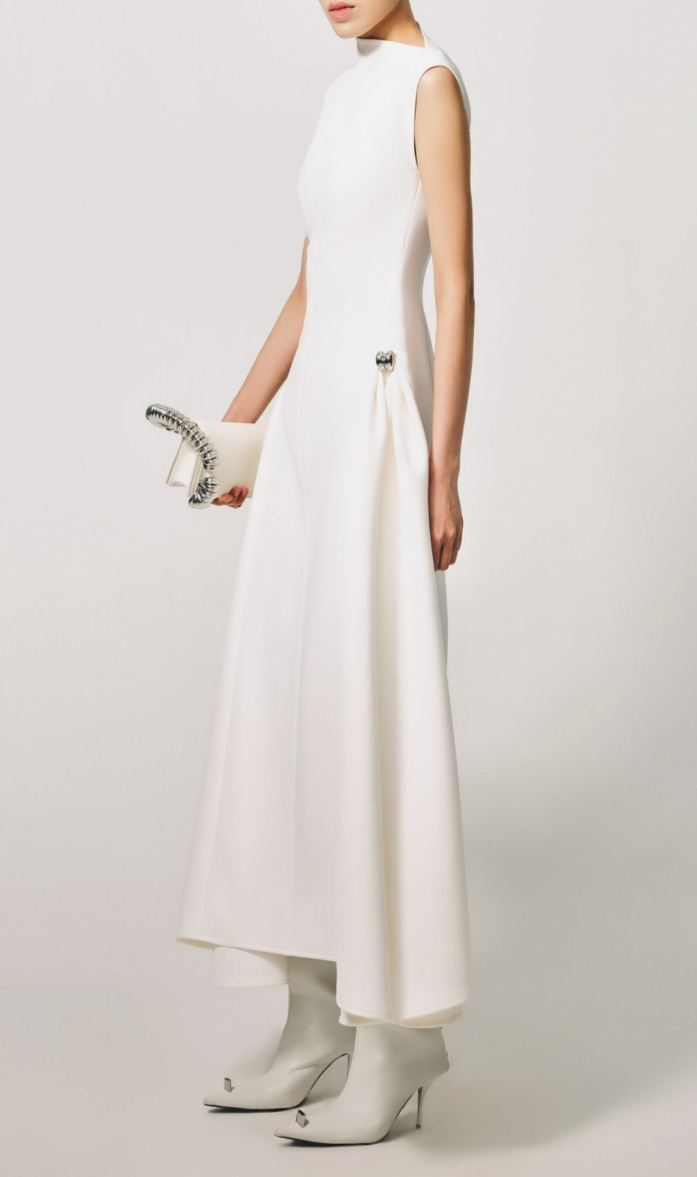 A Line Maxi Dress White