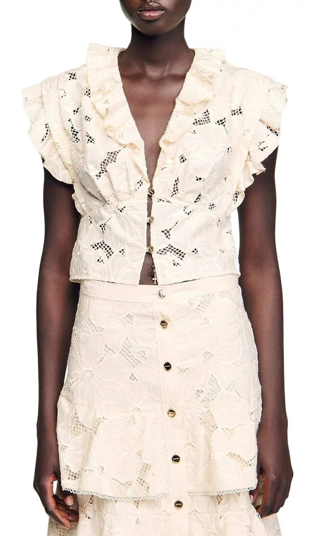 Embroidered Crop Top