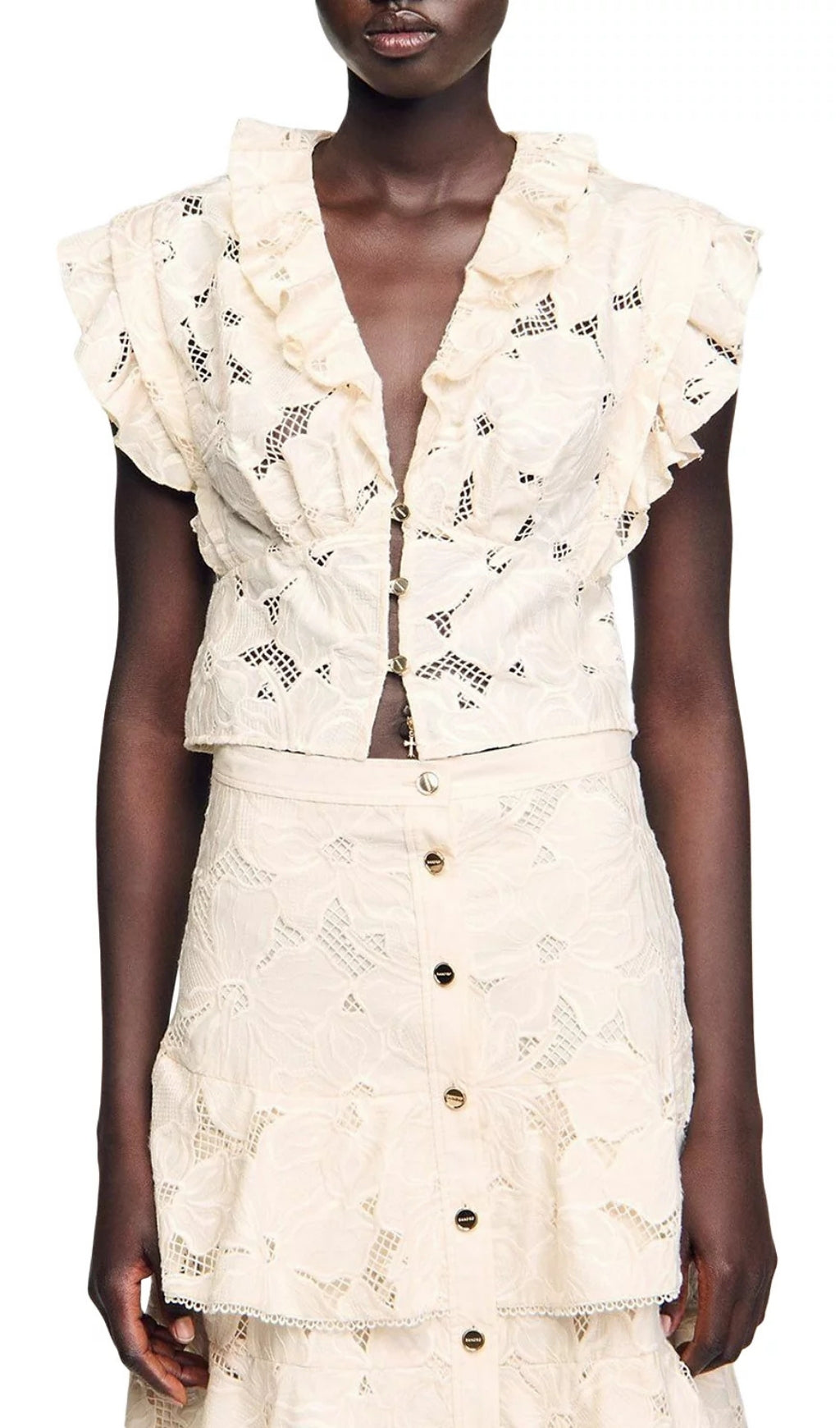 Embroidered Crop Top