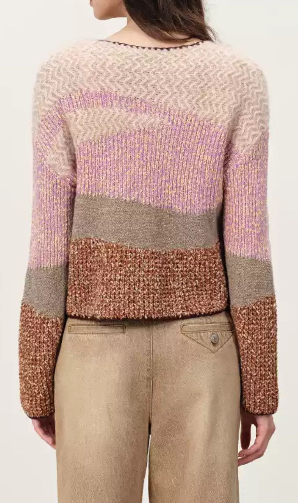 Hasel Multi-Color Striped Knit Cardigan - Chic Boho Layering for Women