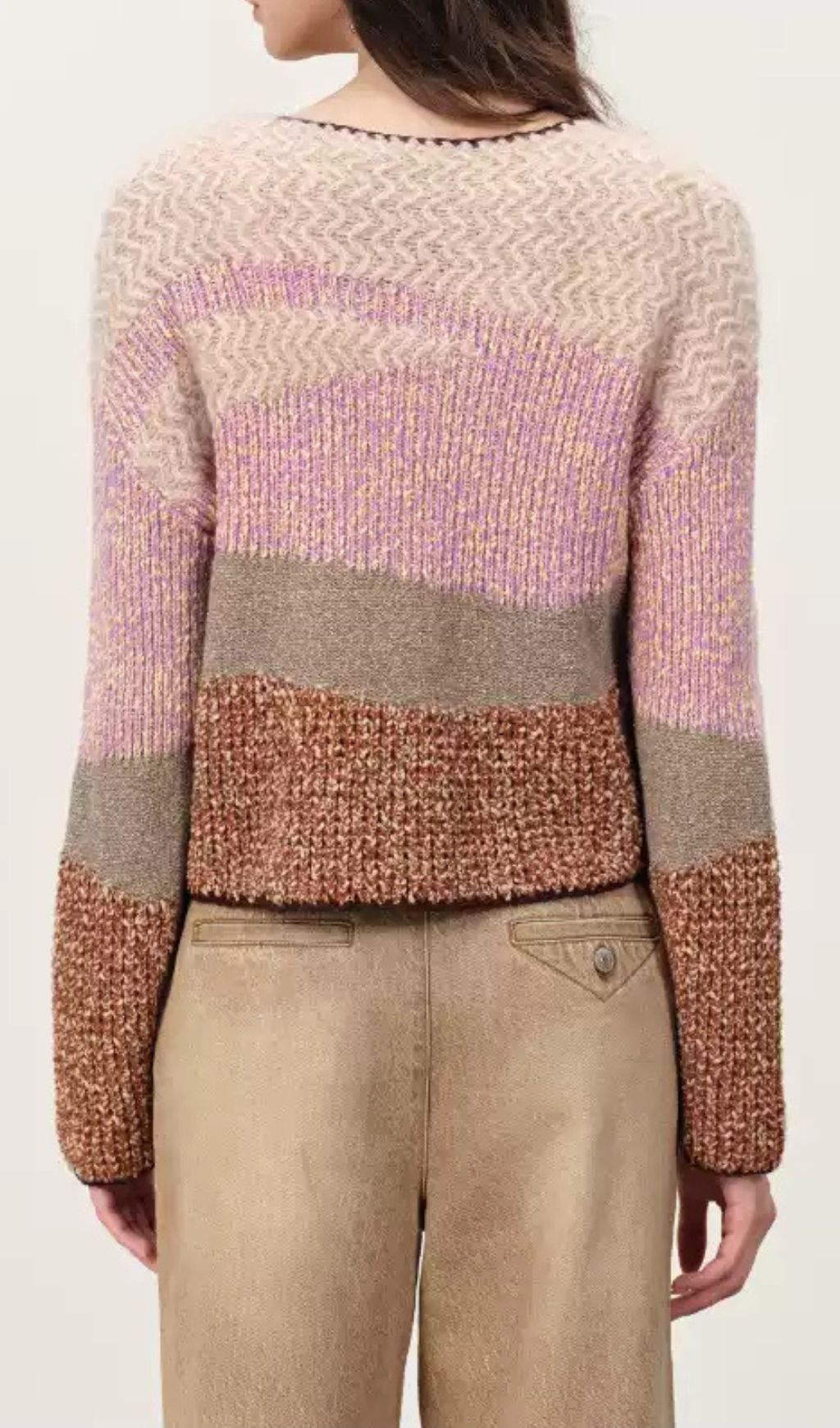 Hasel Multi-Color Striped Knit Cardigan - Chic Boho Layering for Women