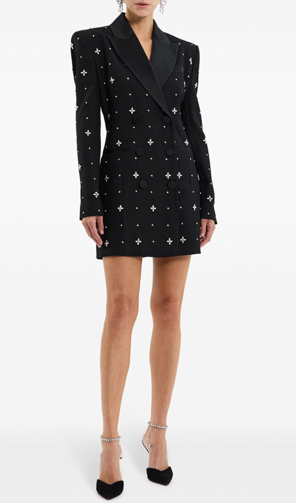 Danik Black Diamante Blazer