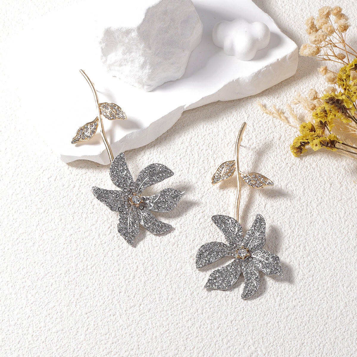 Dazzling Josephe Bloom Statement Earrings for Women