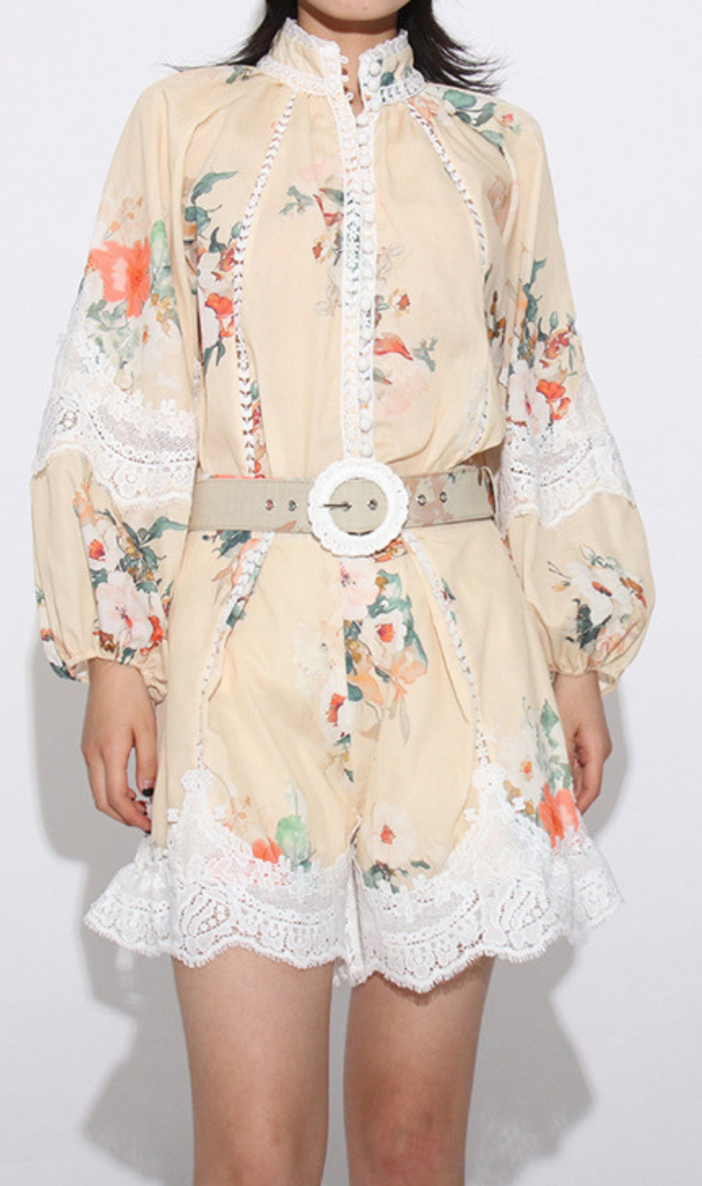 Elyse Flower Long Sleeve Two-Piece Set