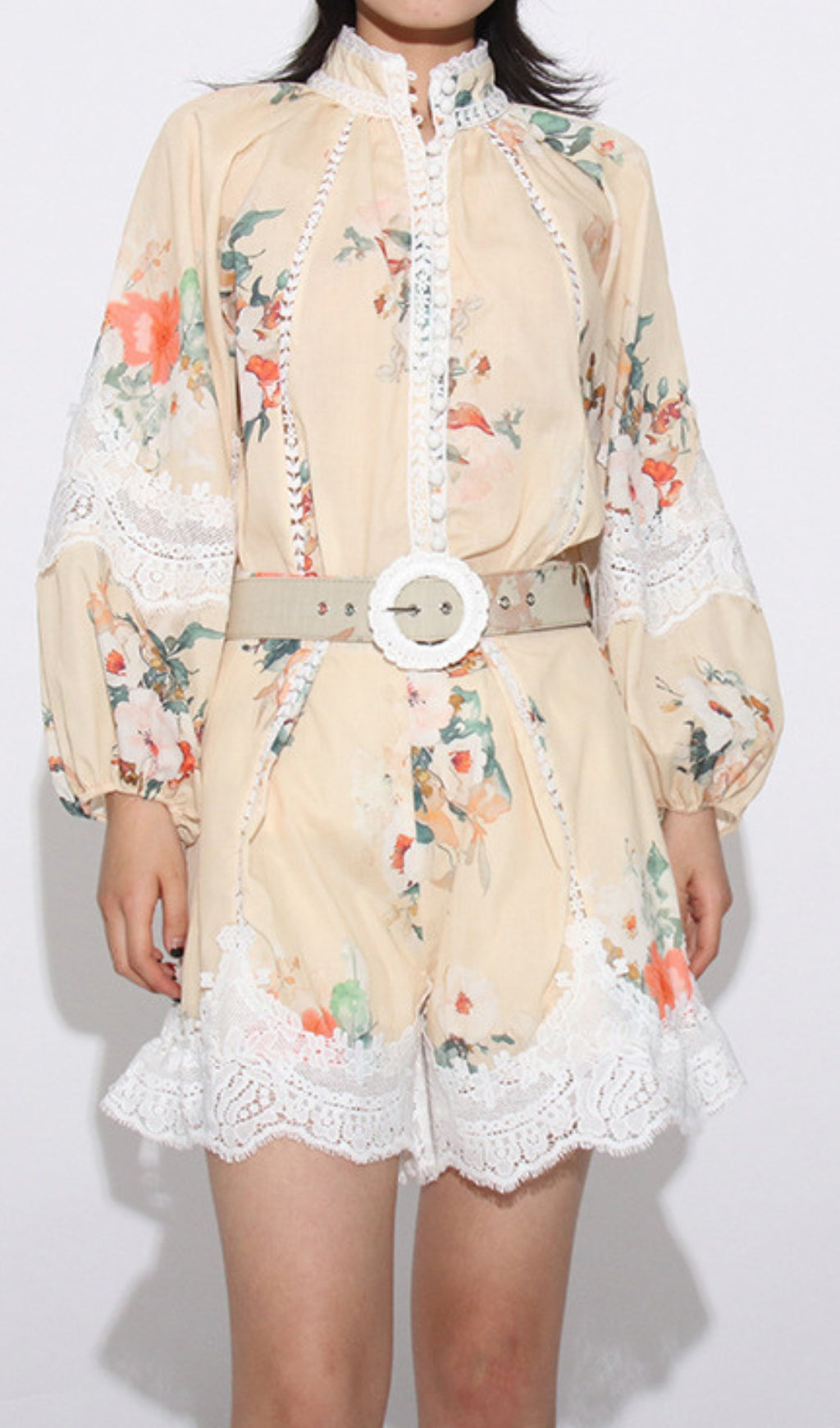 Elyse Flower Long Sleeve Two-Piece Set