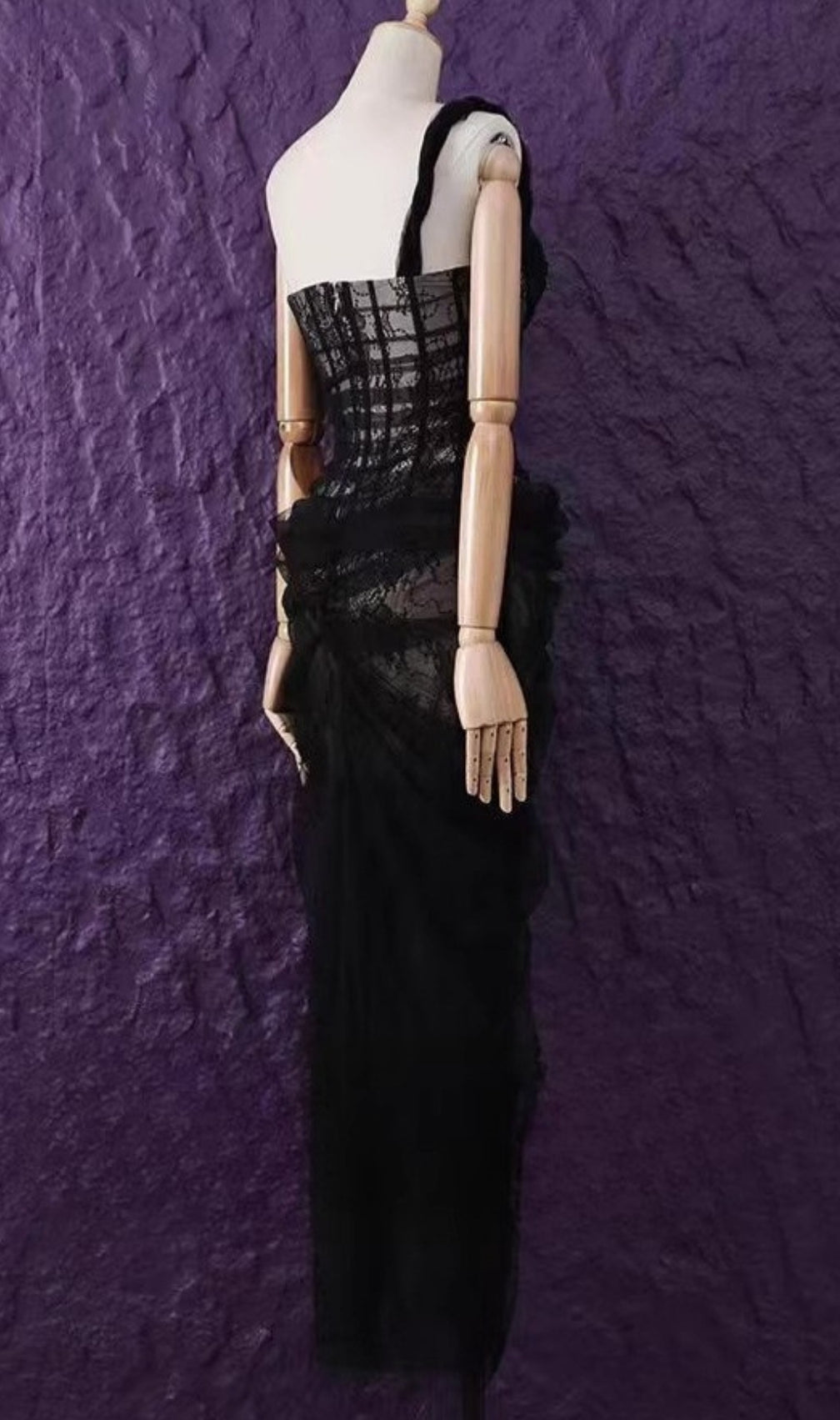 Anandi Mesh Corset Maxi Dress