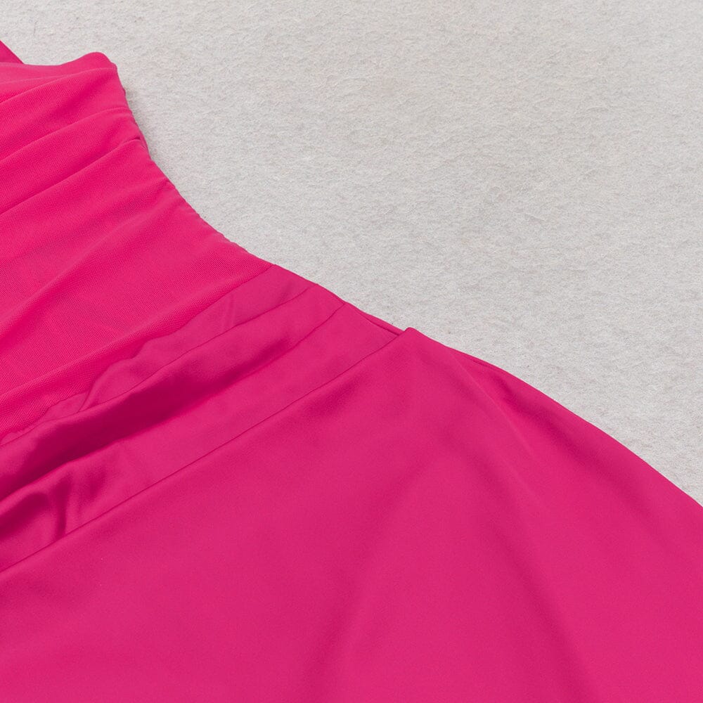 SATIN STRAPY CORSET DRESS IN PINK