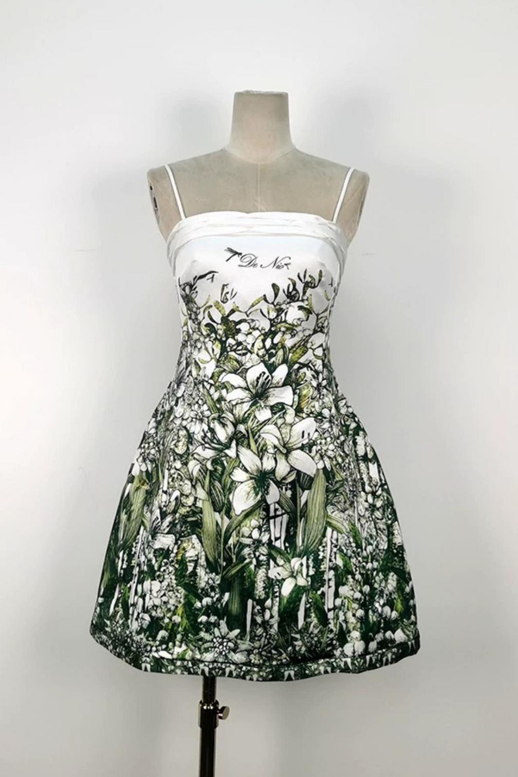A-LINE STRAIGHT ACROSS NECK TWISTED WOVEN MINI DRESS
