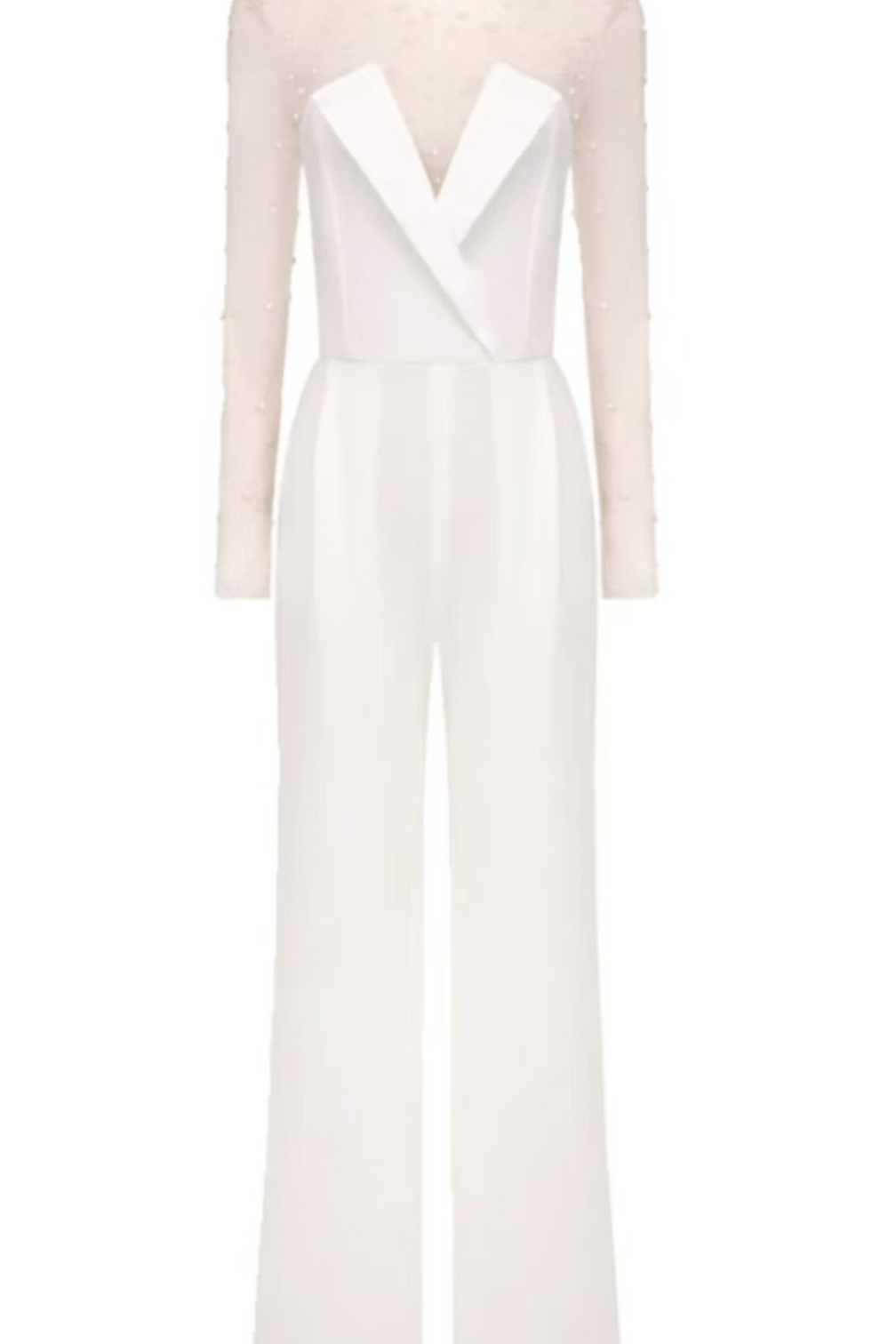 MESH PEARL JUMPSUIT TWO PIECE