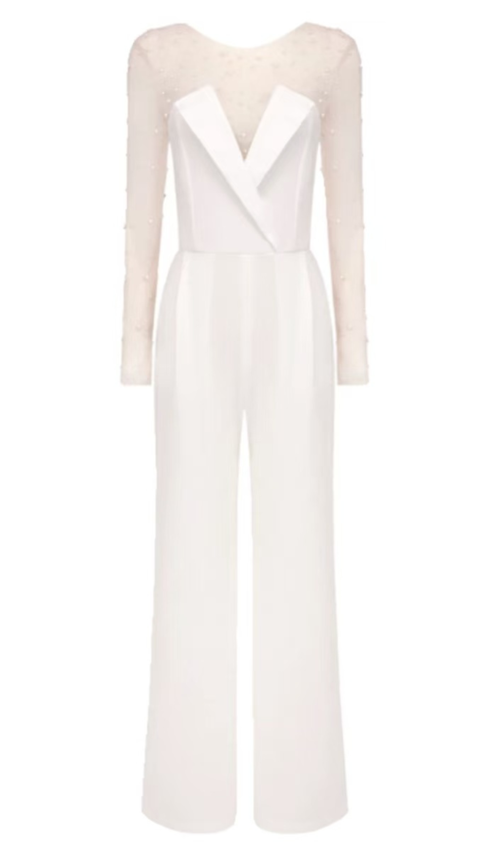 MESH PEARL JUMPSUIT TWO PIECE