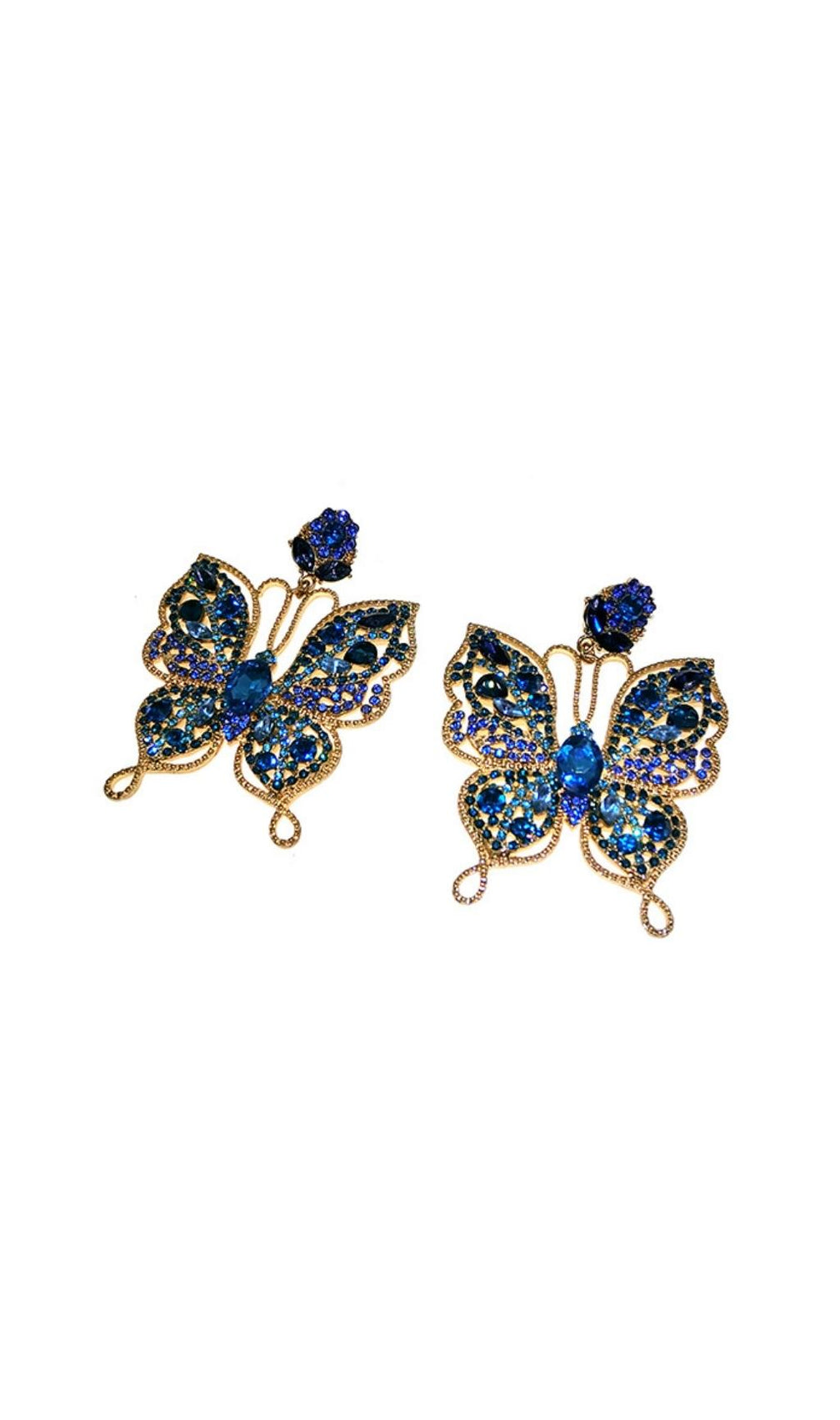 Augustin Colorful Diamond Butterfly Earrings