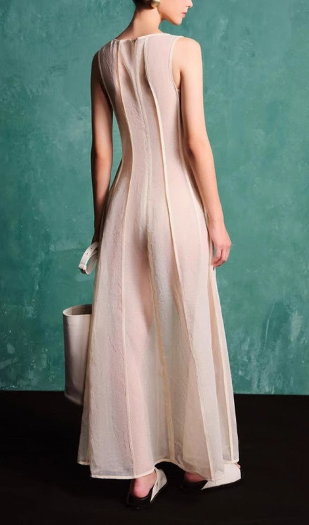 Elva Sleeveless Mesh Maxi Dress