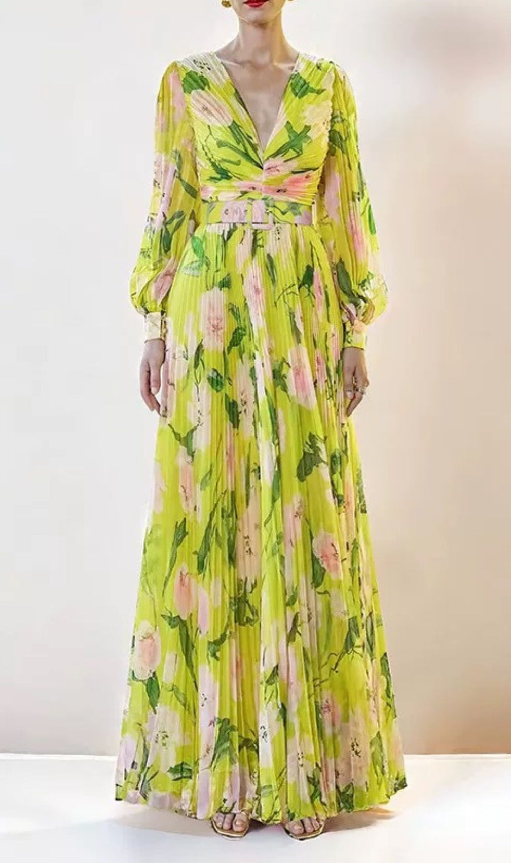 Frigg Floral Printed Long Sleeve Maxi Dress