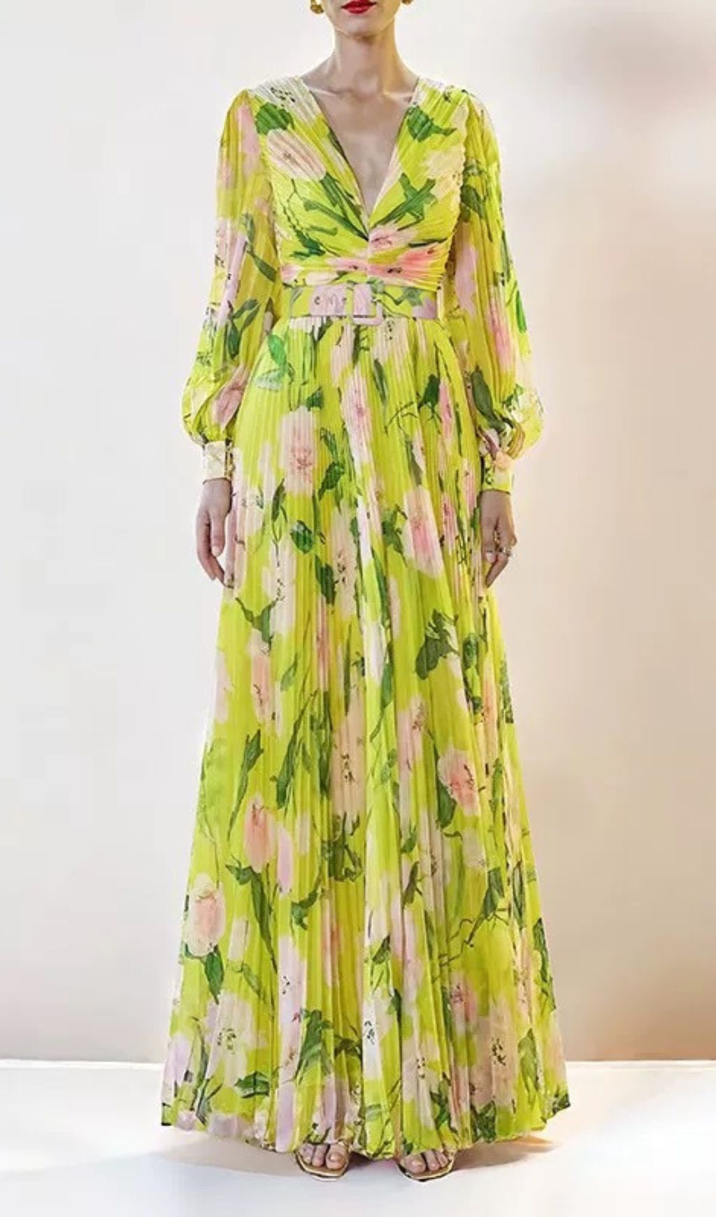 Frigg Floral Printed Long Sleeve Maxi Dress