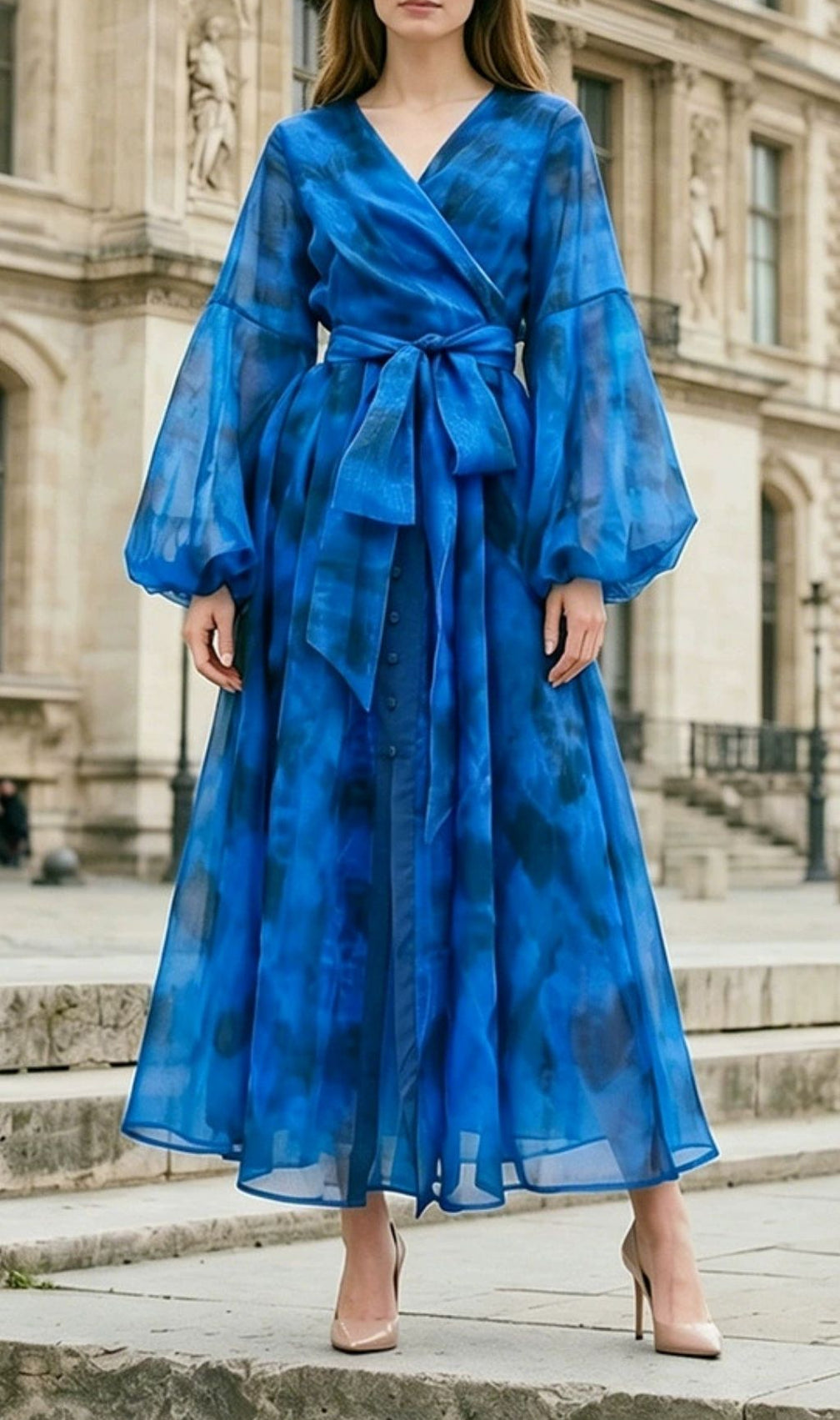 Kotoyo Tie-Dye Long Sleeve Maxi Dress