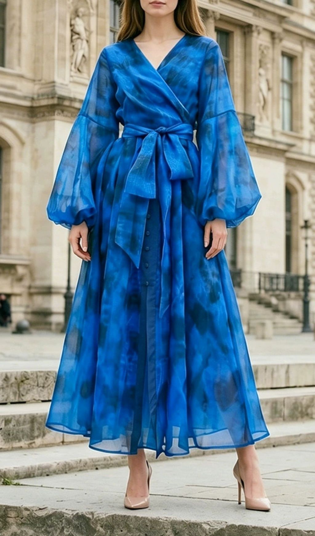 Kotoyo Tie-Dye Long Sleeve Maxi Dress