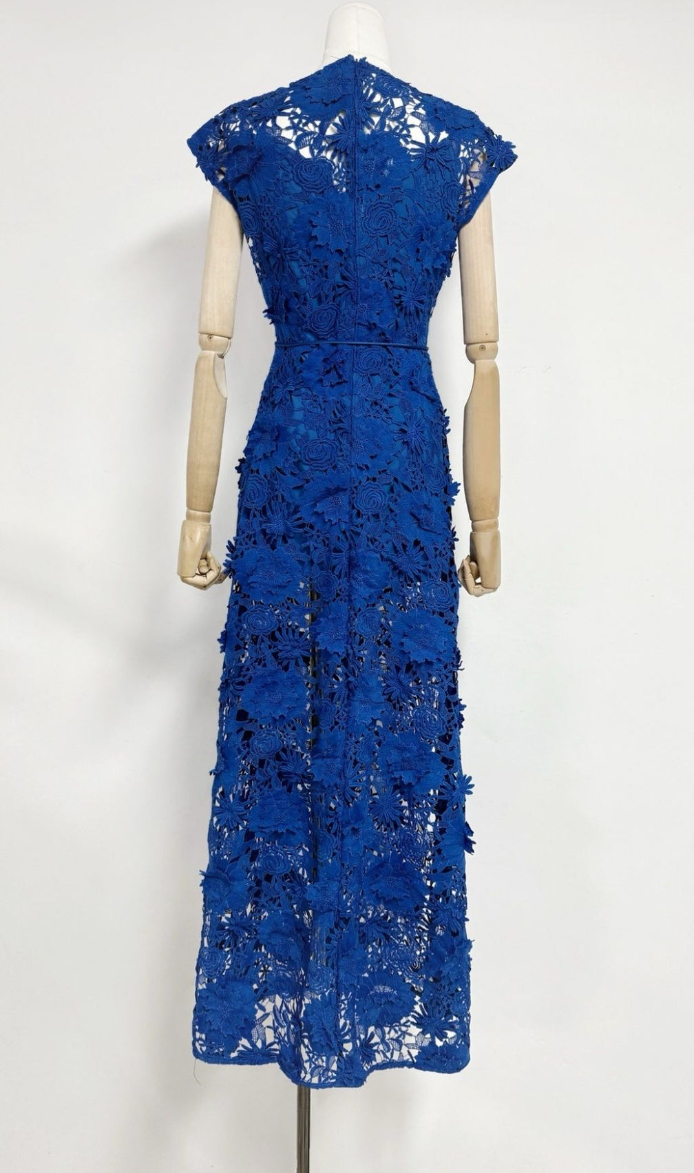 Kiera Blue 3D Floral Lace Maxi Gown - Ethereal Special Occasion Dress