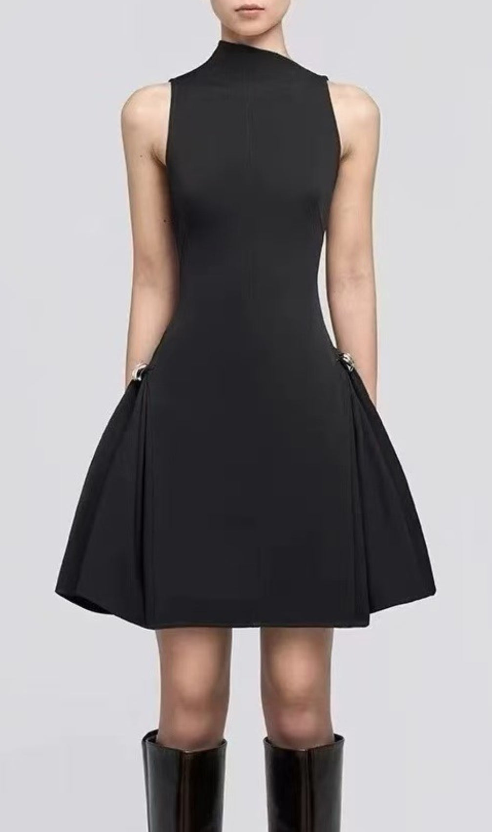 Dannah Irregular Collar Mini Dress