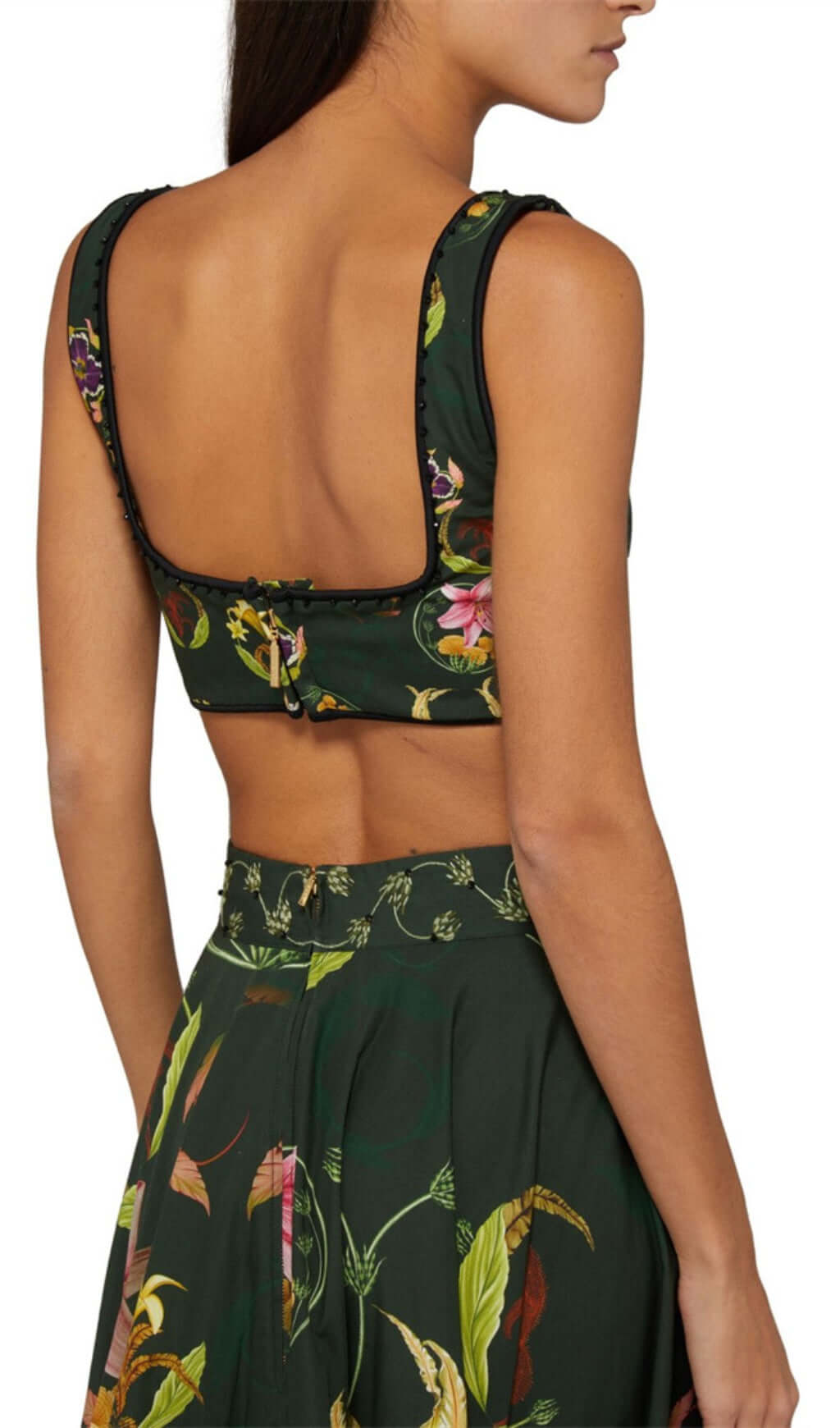 Betty Green Floral Skirt Maxi Set