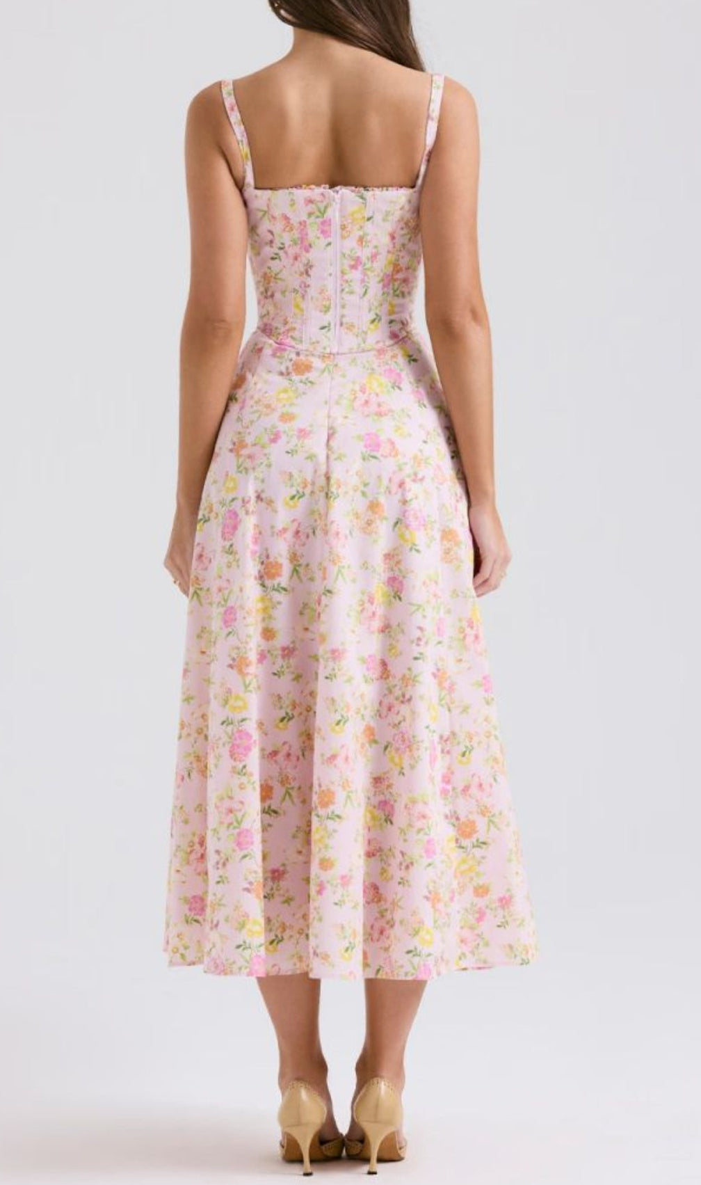 Avariella Floral Corset Midi Dress Set