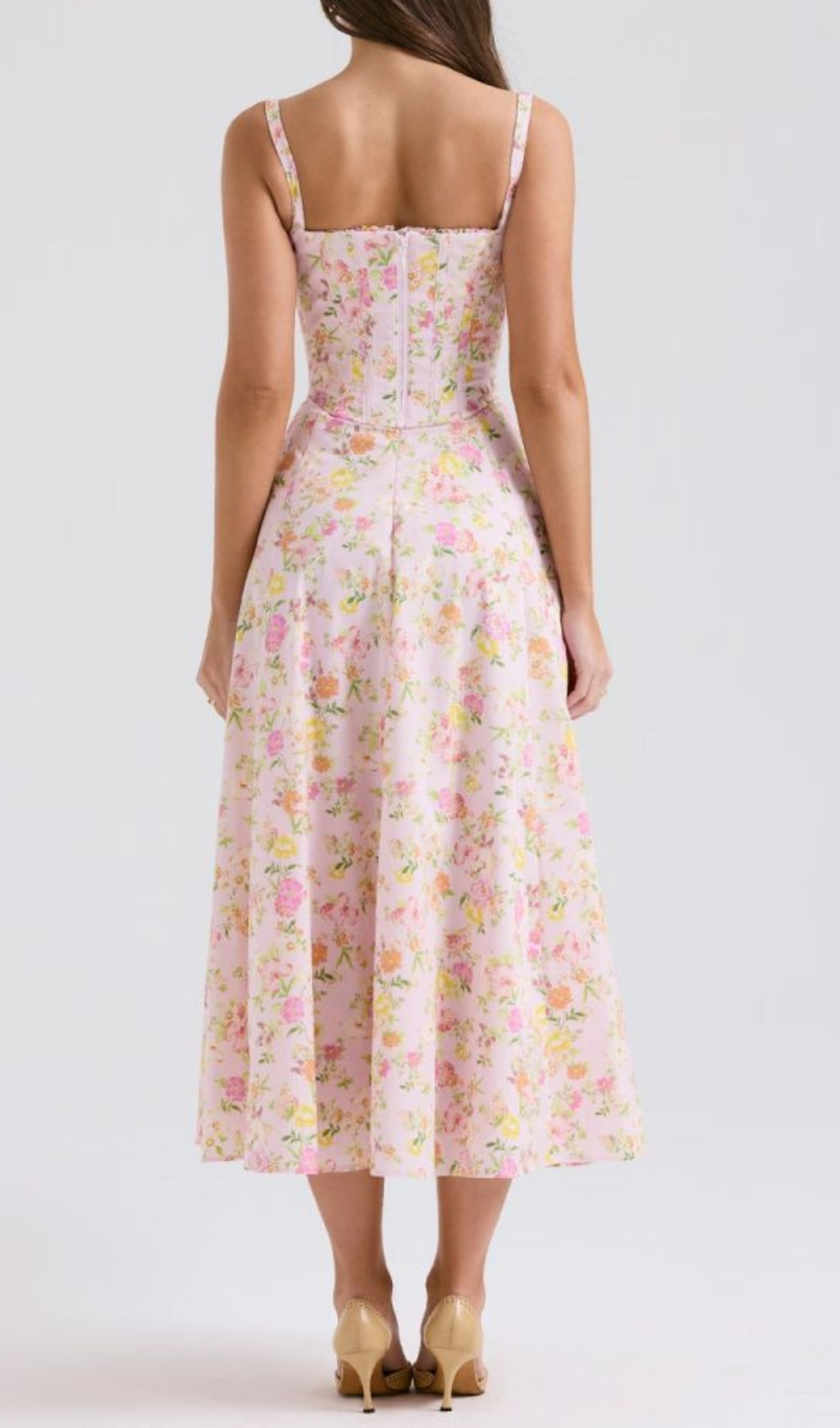 Avariella Floral Corset Midi Dress Set
