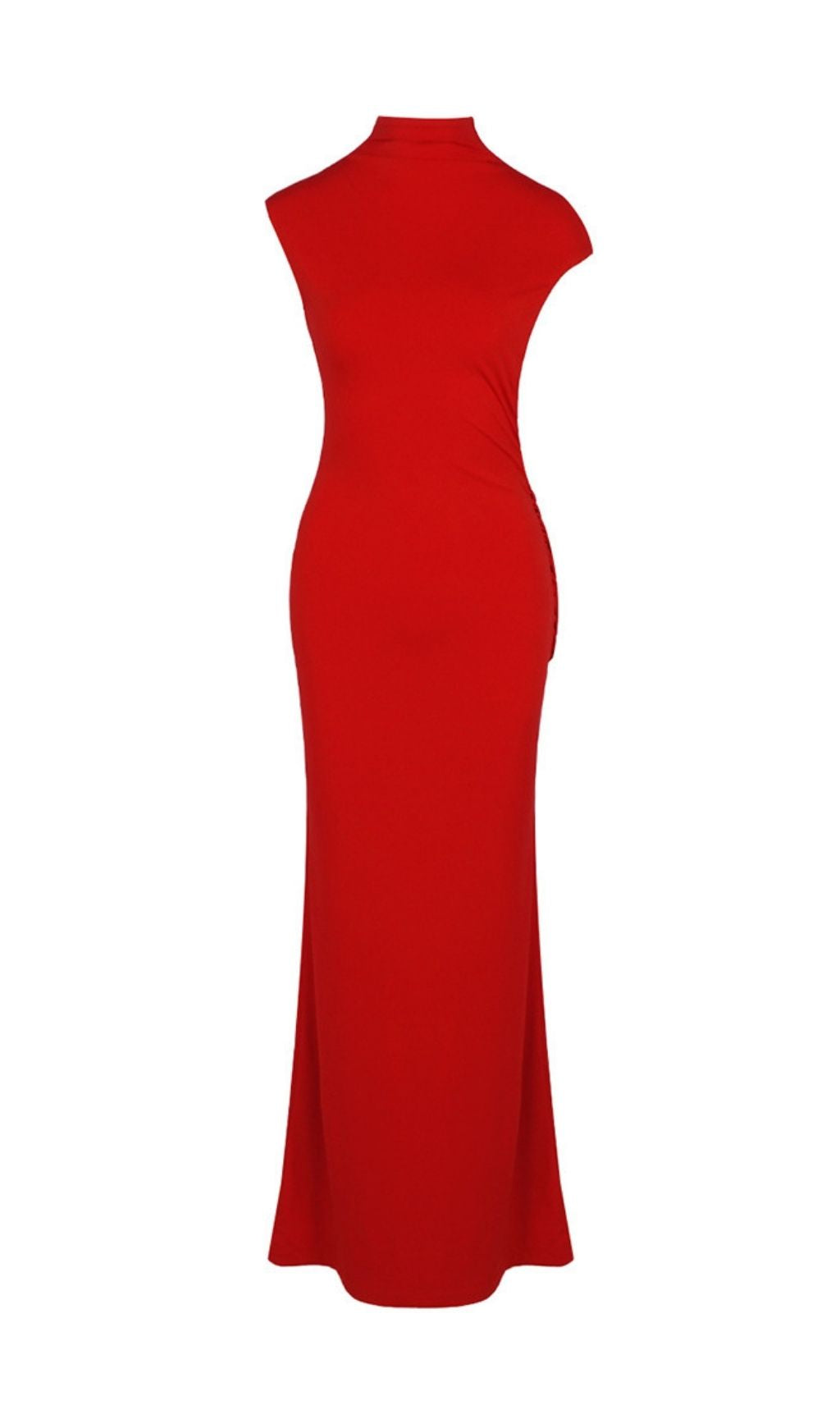 Kateisha Red Backless Maxi Gown - Elegant Sleeveless Evening & Gala Dress