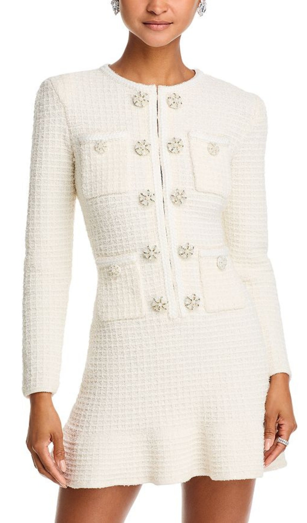 Basia Tweed Long Sleeve Mini Dress