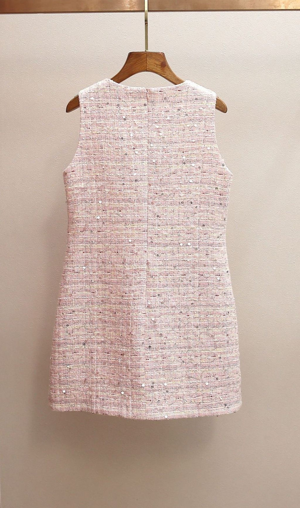 Kina Pink Bow Sequin Mini Dress - Chic Sleeveless Party Style