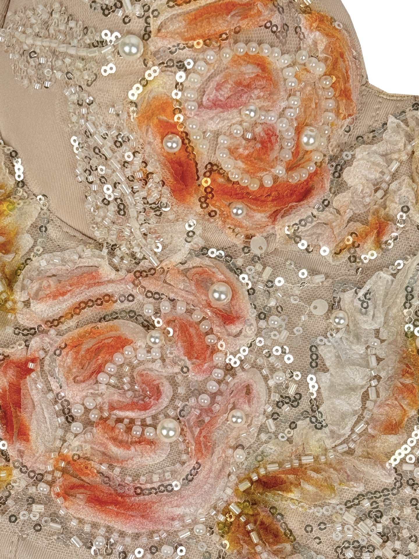 Hazina Floral Sequin & Pearl Embroidered Bustier Crop Top - Dazzling Party & Festival Glam