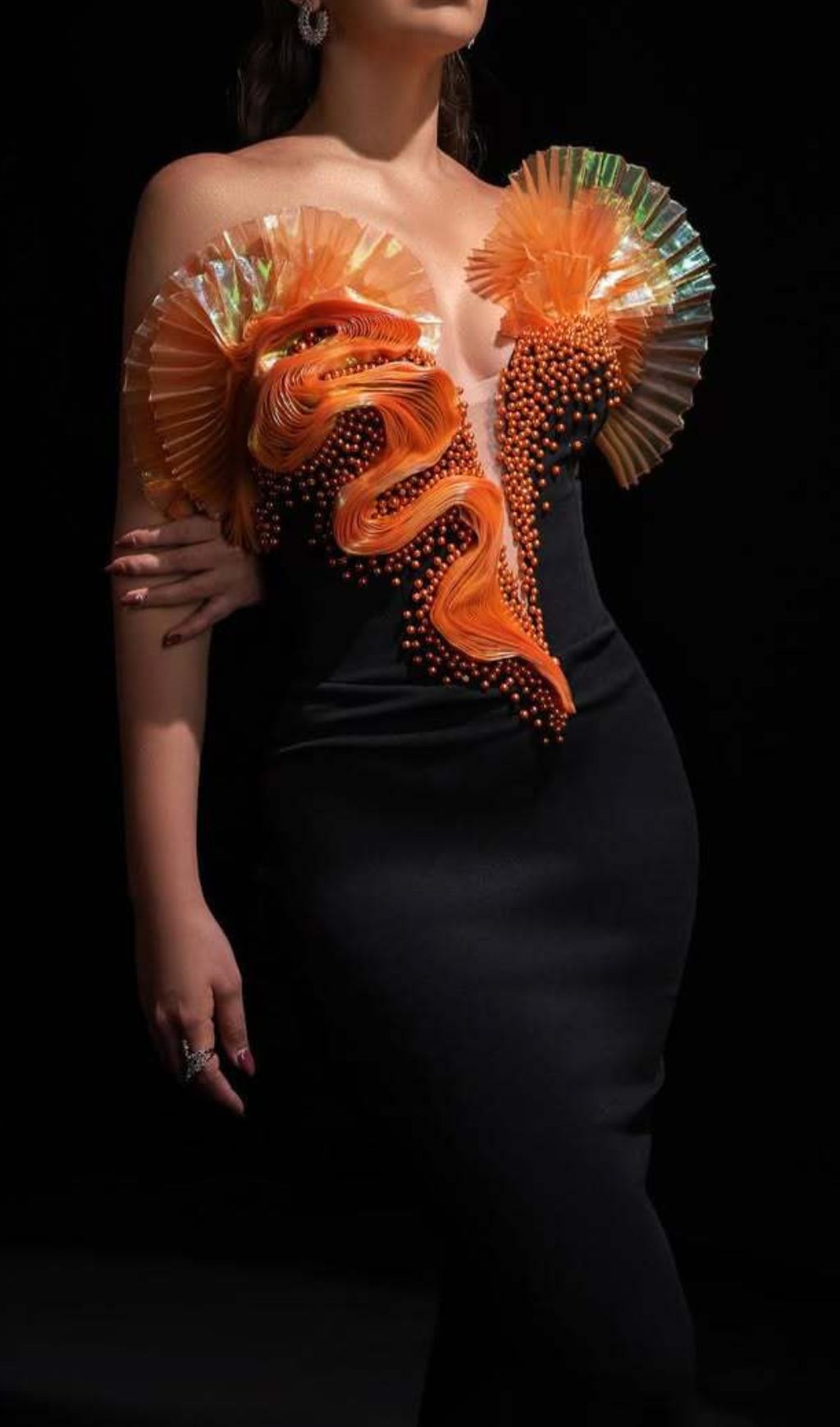 Florida Strapless Beaded Bandage Maxi Dress