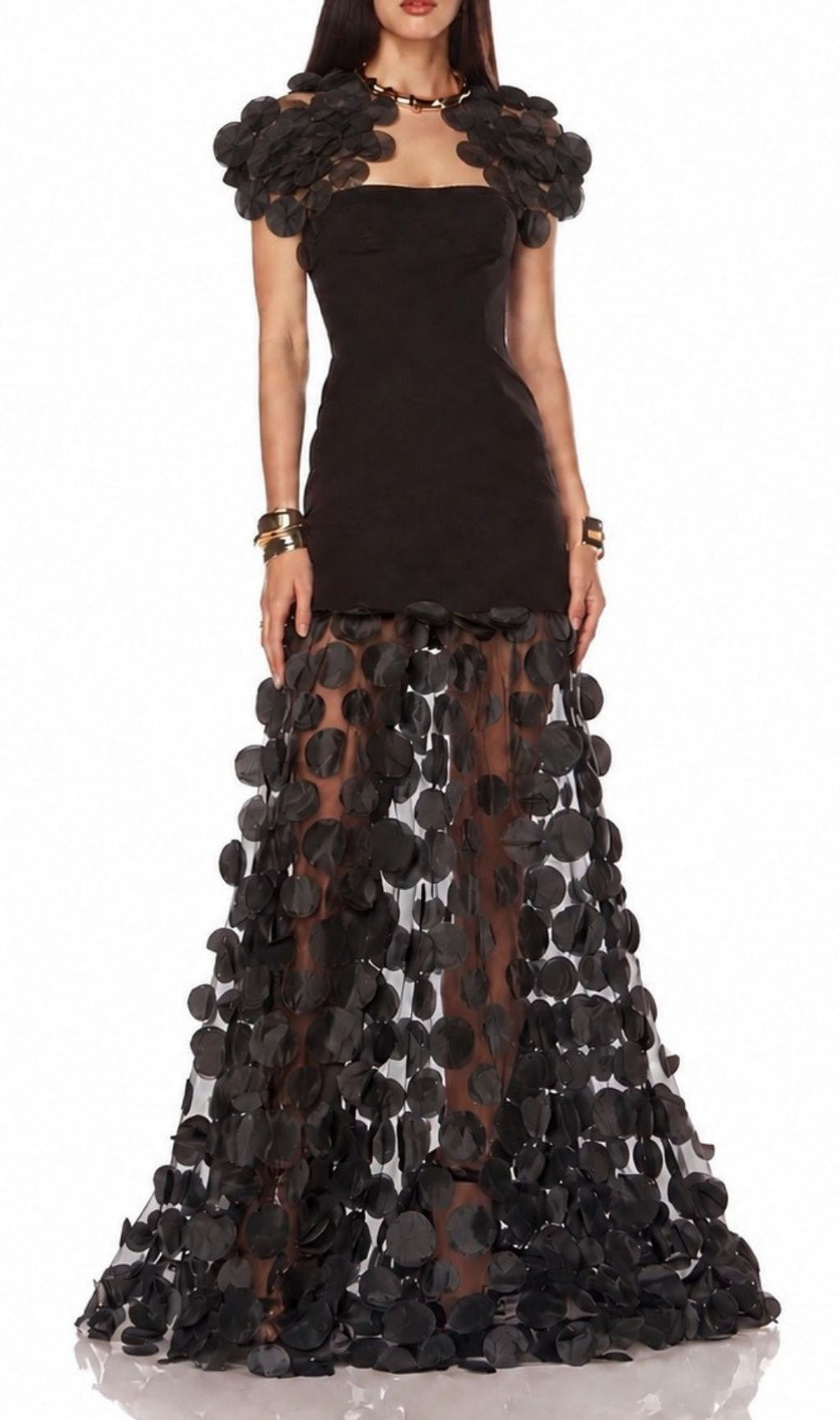 Koharu Black Bandage Maxi Dress