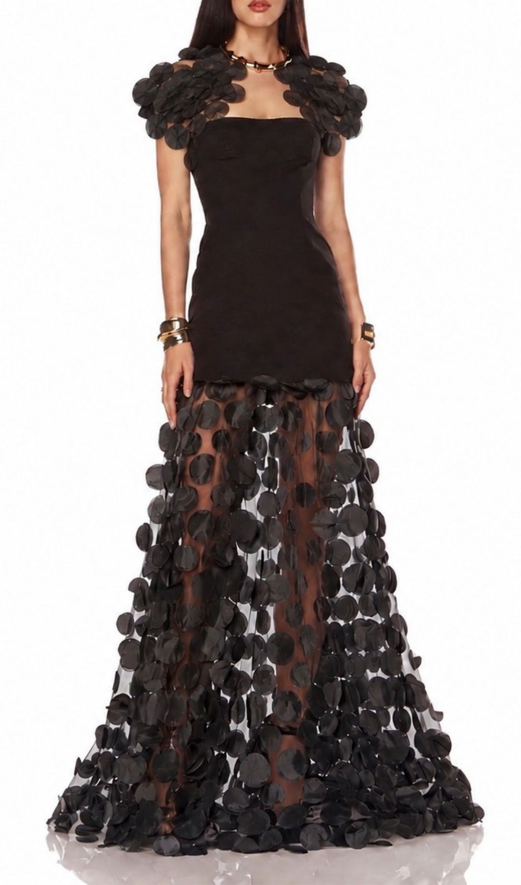 Koharu Black Bandage Maxi Dress