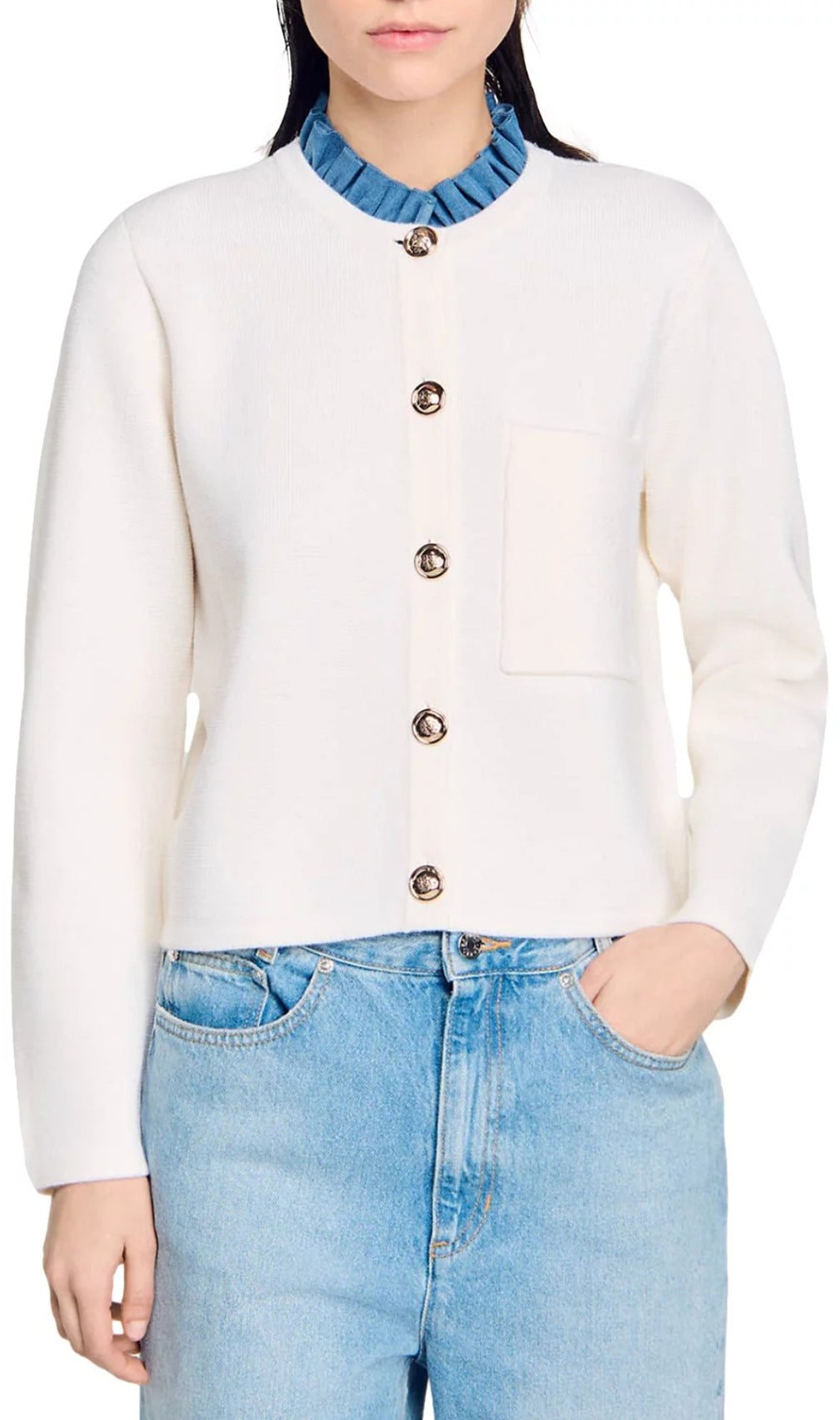 Meunier White Cardigan