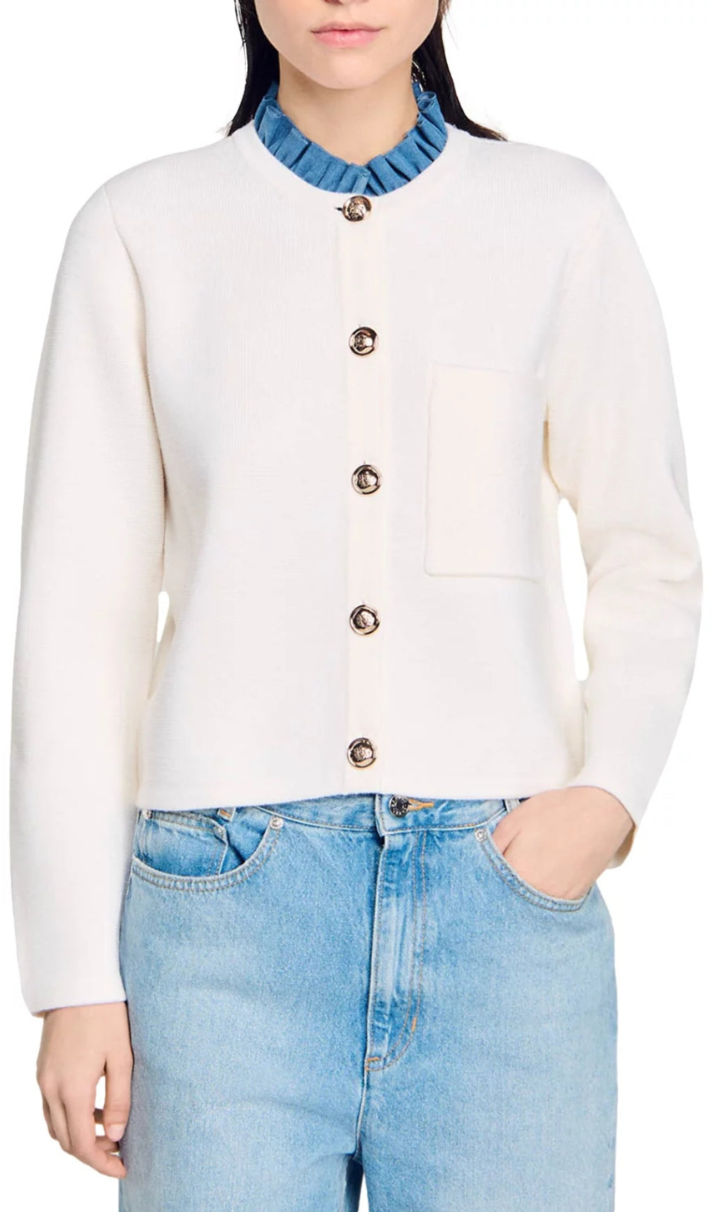 Meunier White Cardigan