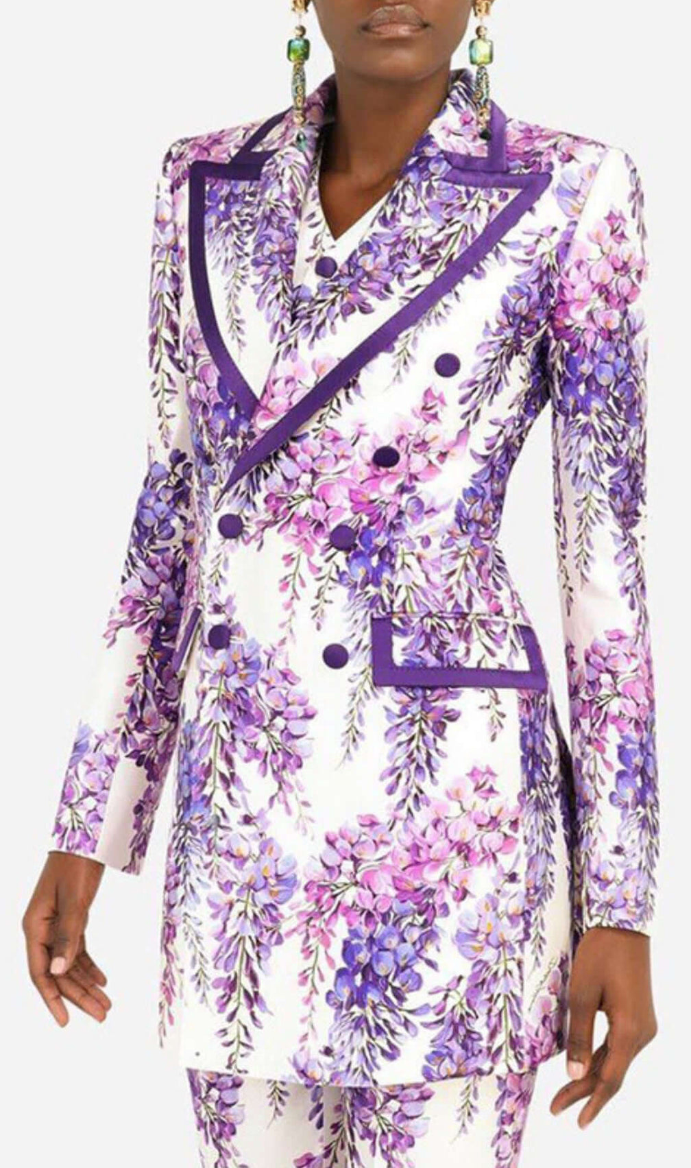 Anastazja Purple Floral Blazer Set