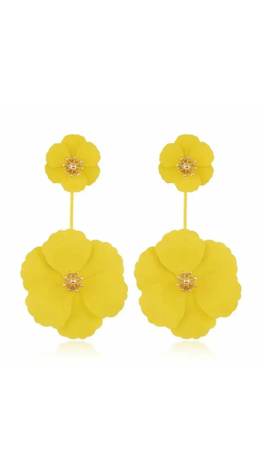 Bohemian Alloy Flower Long Earrings
