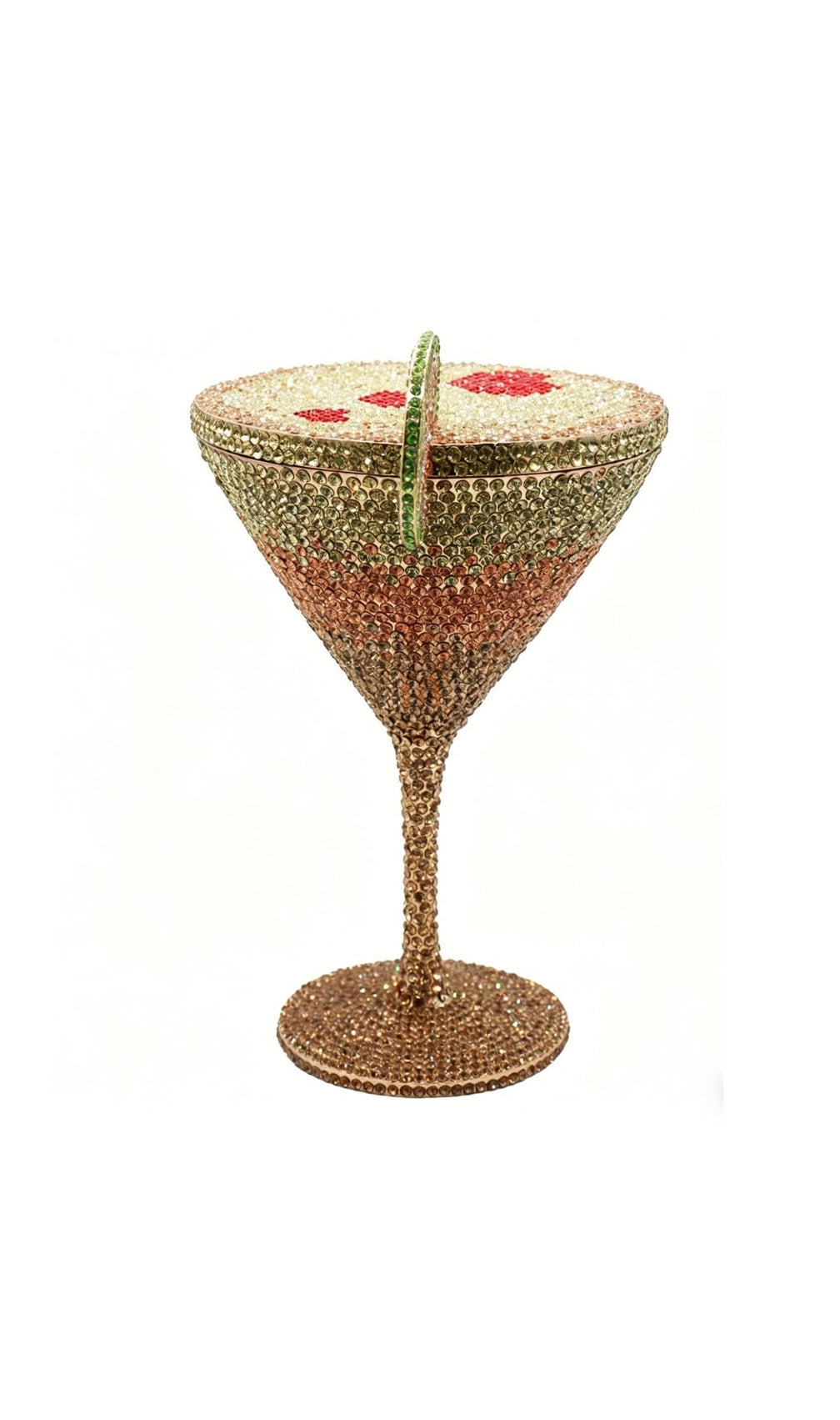 Garin Gold Rhinestone Martini Clutch | Sparkling Evening Bag